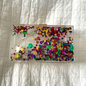ASOS | Lucite Confetti Clutch